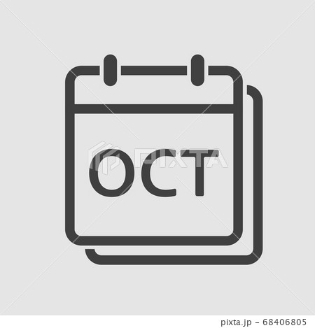 Vector icon day calendar, autumn month October Vector icon day calendar, autumn month October 68406805