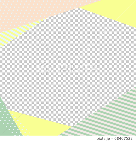 ポップなストライプと水玉の背景デザイン ポップなストライプと水玉の背景デザイン 68407522