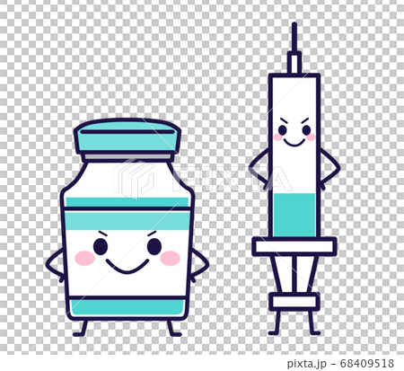 Vaccine pharmaceutical personification image illustration 68409518