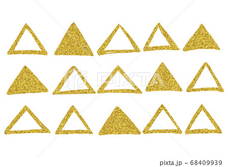 背景 金色 三角形のイラスト素材