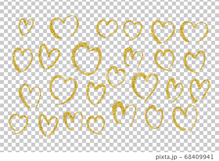Gold Glitter Element Design-Heart Gold Glitter Element Design-Heart 68409941