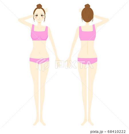 下着の女性 全身 下着の女性 全身 68410222