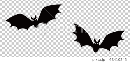 ハロウィン イベント コウモリ 蝙蝠のイラスト素材