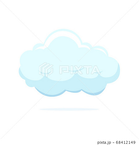 Blue color cartoon cloud logo icon object isolated Blue color cartoon cloud logo icon object isolated 68412149