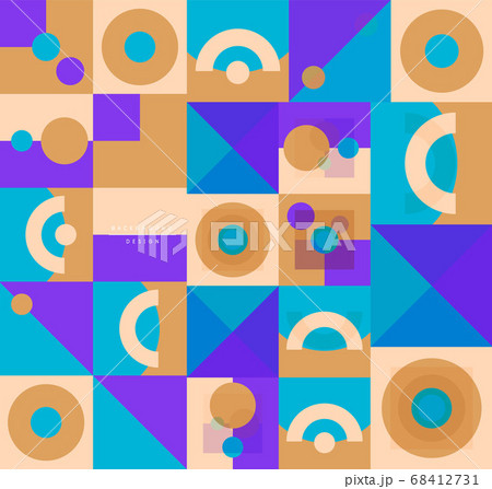 Neo memphis geometric pattern with circles, squares and lines. Pop art abstract background for covers, banners, flyers and posters and other templates 68412731