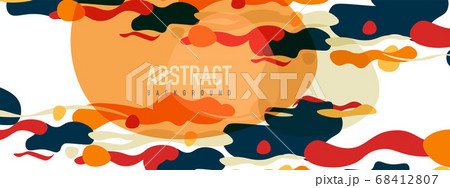 Trendy liquid style shapes abstract design, dynamic vector background for placards, brochures, posters, web landing pages, covers or banners 68412807