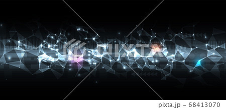 Neural network concept. Connected cells with links Neural network concept. Connected cells with links 68413070