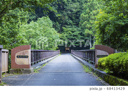奥多摩　数馬峡に架かる数馬峡橋　8月 68413429