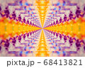 Orange abstract glass tunnel background, design 68413821