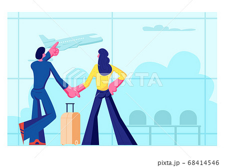 Young Loving Couple Going for Leisure. Man Woman 68414546
