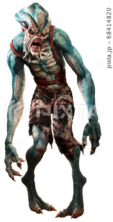 Swamp horror monster 3D illustration Swamp horror monster 3D illustration 68414820