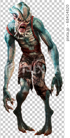 Swamp horror monster 3D illustration Swamp horror monster 3D illustration 68414820