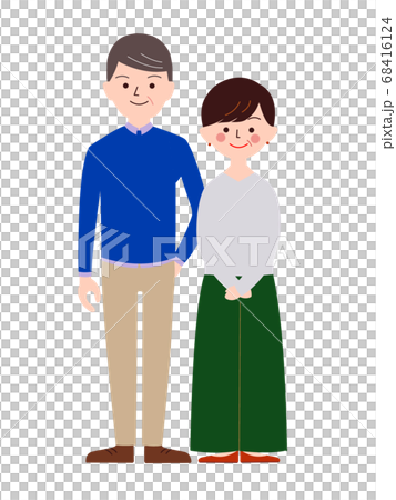 Mature couple front view whole body Mature couple front view whole body 68416124