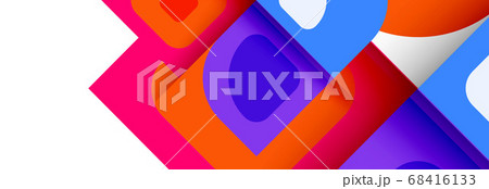 Set of vector modern geometric abstract backgrounds with repeating abstract round shapes patterns and shadow effects Set of vector modern geometric abstract backgrounds with repeating abstract round shapes patterns and shadow effects 68416133