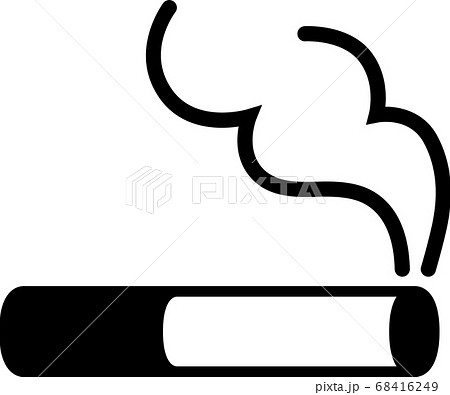 タバコ 喫煙 のピクトグラムのイラスト素材
