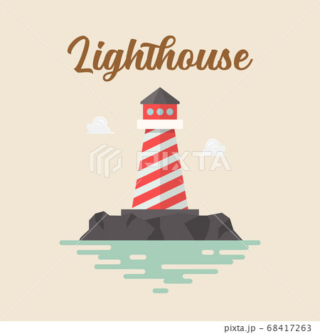 Lighthouse in flat style vector Lighthouse in flat style vector 68417263