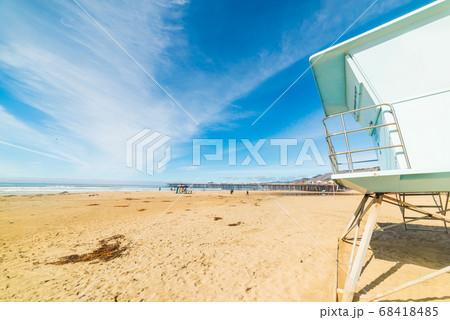 Lifeguard tower in Pismo Beach Lifeguard tower in Pismo Beach 68418485