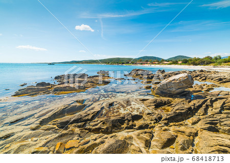 rocky shore in Cala d'Ambra rocky shore in Cala d'Ambra 68418713