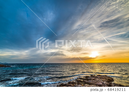 Dark sunset in Alghero 68419211