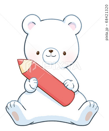 白くまと鉛筆 68421320