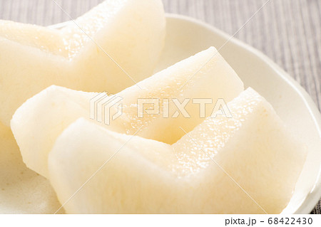 カットした梨 幸水 の写真素材