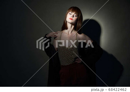 Front view young lady t-shirt with sequins glamorous look cropped view 68422462