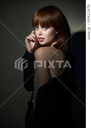 woman t-shirt with sequins glamorous look disco 68422476