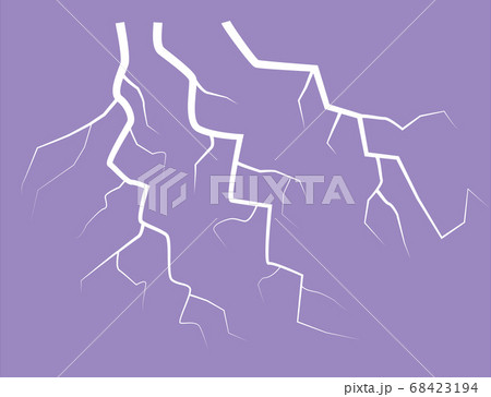Silhouette Of A Thunder Lightning On A Lilac Background 68423194