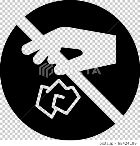No littering pictogram (silhouette ver.) 68424199