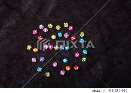 Hello wording with Multi color alphabet letter 68425442