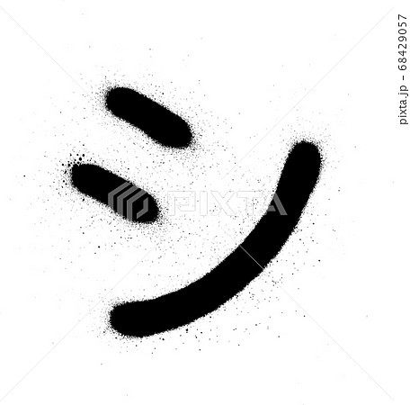 graffiti japanese SHI character sprayed in black 68429057