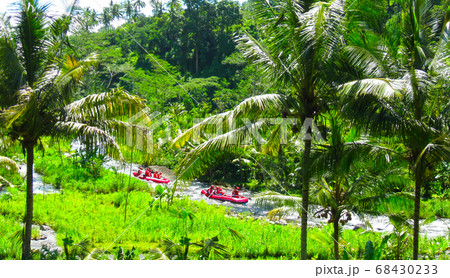 Rafting in the canyon on Balis mountain river 68430233