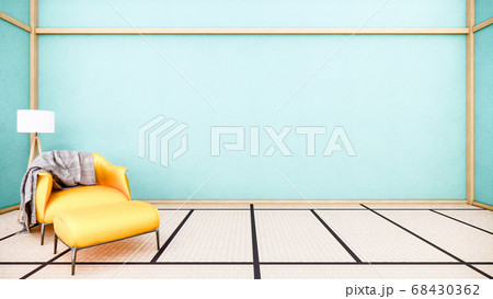 interior design has a armchair on empty mint room 68430362