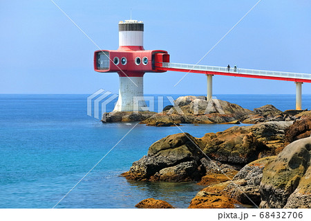 【高知県】晴天下の足摺海底館 68432706