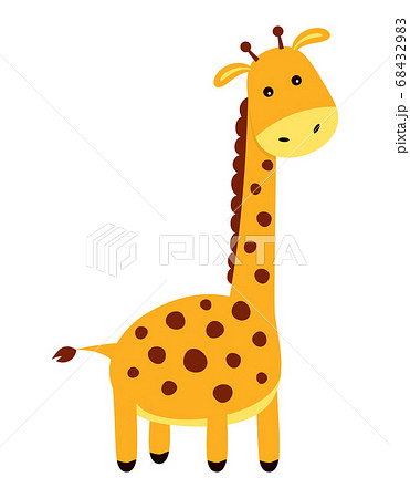 cute cartoon giraffe isolated on white background 68432983