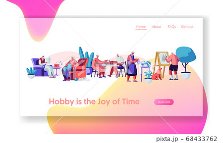 Senior People Creative Hobby. Elderly Characters 68433762