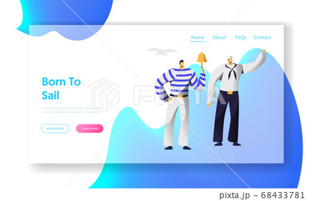 Young Handsome Sailors at Work Website Landing 68433781