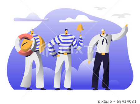 Young Handsome Sailors at Work. Male Characters 68434031