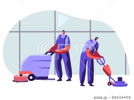 Cleaning Company Staff Male Characters in Uniform Cleaning Company Staff Male Characters in Uniform 68434459