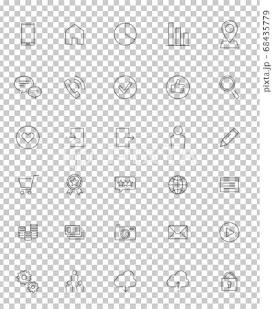 Vector illustration of homepage, smartphone icon 68435779