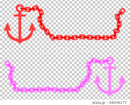 Anchor and chain illustration 68436277