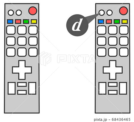 テレビのリモコンで操作するイラスト テレビのリモコンで操作するイラスト 68436465