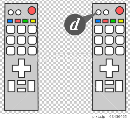 テレビのリモコンで操作するイラスト テレビのリモコンで操作するイラスト 68436465