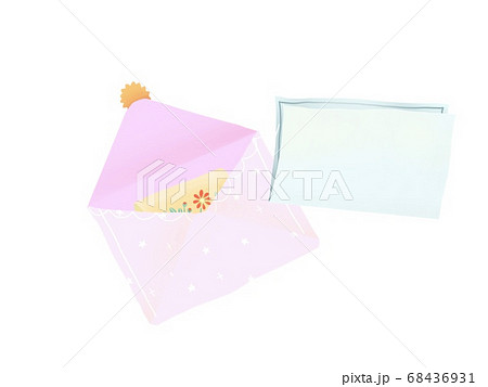 シールをはがしてお手紙開封 68436931