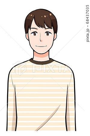 男性バストアップのイラスト素材