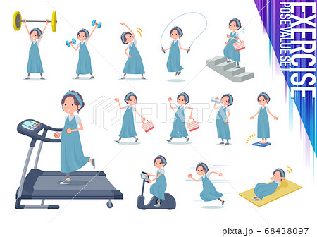 flat type hairband Pregnant women_exercise 68438097