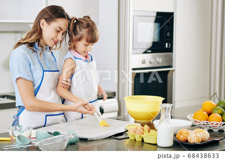 Apply soft butter on baking tray 68438633
