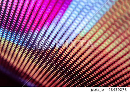 CloseUp LED blurred screen. LED soft focus 68439278