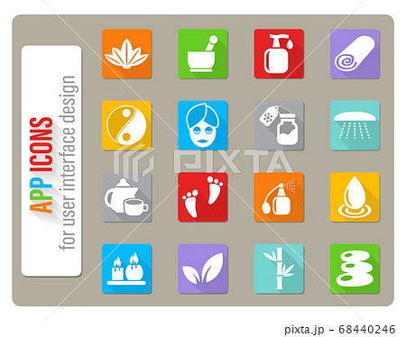 beauty and spa icon set 68440246