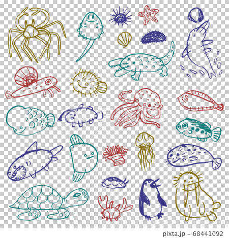 おさなごころスケッチすいぞくかん(カラー) おさなごころスケッチすいぞくかん(カラー) 68441092